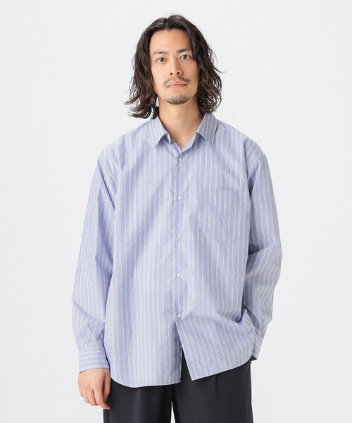 B:MING by BEAMS（ビーミングバイビームス）の「ポリエステル ブロード レギュラーカラー シャツ（シャツ/ブラウス・メンズ・ブルー/サックスブルー・SMALL/MEDIUM/LARGE/X-LARGE）」の21枚目の写真