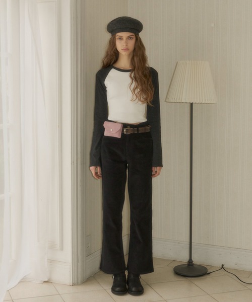 GIUNON（ジウノン）の「long sleeve raglan t / ロングスリーブラグランTシャツ（Tシャツ/カットソー・レディース・グレー/ネイビー・FREE）」の10枚目の写真