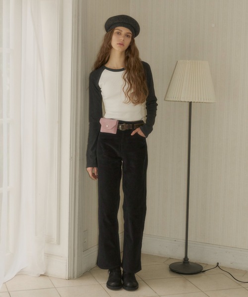 GIUNON（ジウノン）の「long sleeve raglan t / ロングスリーブラグランTシャツ（Tシャツ/カットソー・レディース・グレー/ネイビー・FREE）」の13枚目の写真