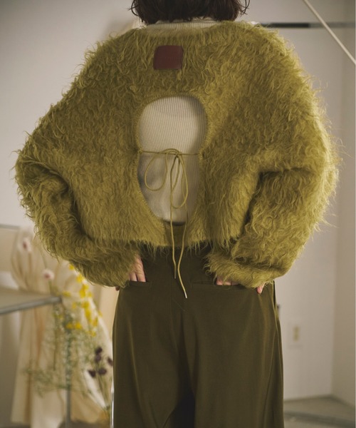 shaggy back ribbon knit/シャギーバックリボンニット（ニット