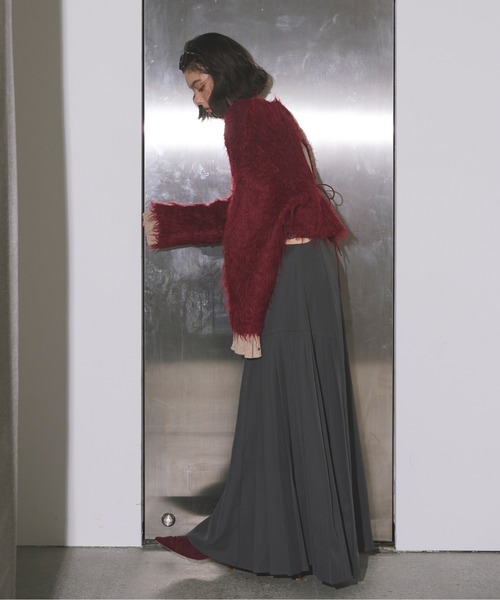 loin nuit（ロワンニュイ）の「shaggy back ribbon knit/シャギー