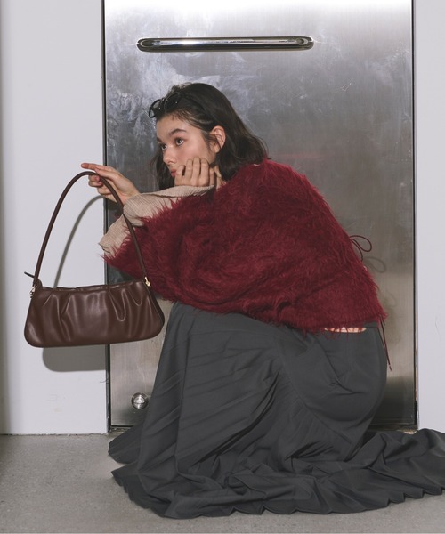 ニット セーター shaggy back ribbon knit/シャギーバックリボンニット レディース shaggy back ribbon knit/シャギーバックリボンニット（ニット