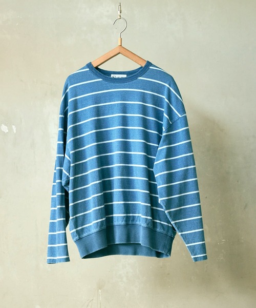 M2395 インディゴボーダーロンＴ（Tシャツ/カットソー）｜RNA-N（アールエヌエーエヌ）