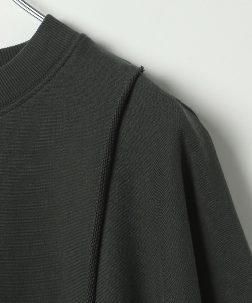 LEPSIM（レプシィム）の「アシメ切り替えプルオーバー　150585（スウェット・レディース・グレー/チャコールグレー/レッド/グレイッシュベージュ・FREE）」の14枚目の写真