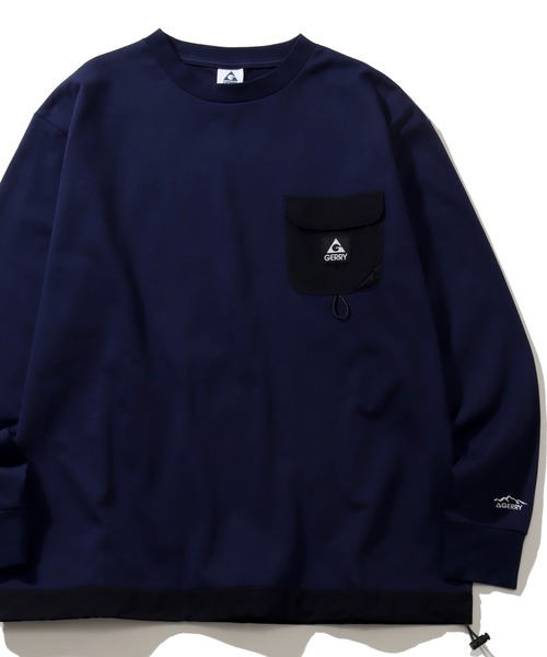 GERRY（ジェリー）の「【GERRY/ジェリー】ナイロンポケットロングスリーブTシャツ（Tシャツ/カットソー・メンズ・ブラック/ホワイト/ネイビー/アッシュグレー・M/LL/L）」の4枚目の写真