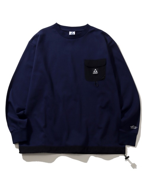 GERRY（ジェリー）の「【GERRY/ジェリー】ナイロンポケットロングスリーブTシャツ（Tシャツ/カットソー・メンズ・ブラック/ホワイト/ネイビー/アッシュグレー・M/LL/L）」の9枚目の写真
