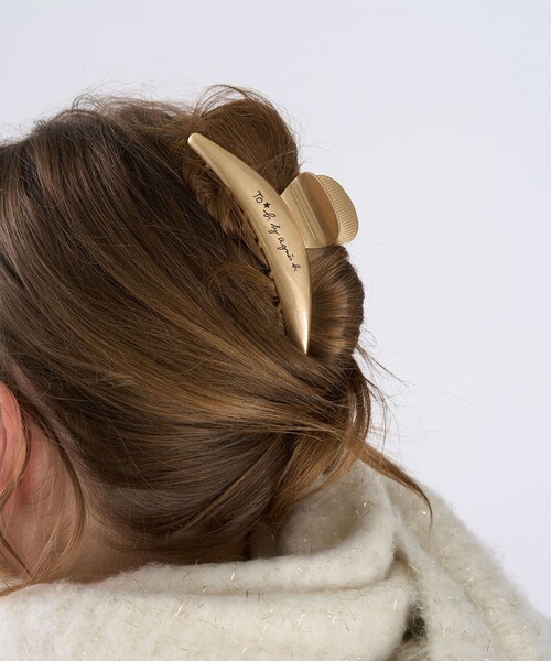 ロゴ ヘアクリップ（ヘアゴム）｜To b. by agnes b.（トゥービーバイ