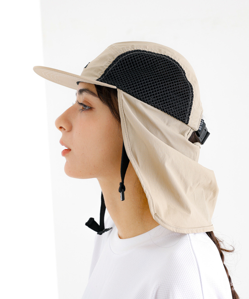 POLeR（ポーラー）の「【POLeR/ポーラー】SUNGUARD SURFCAP/サンガード付キャップ（キャップ・メンズ・ライトベージュ/ブラック・フリー）」の8枚目の写真