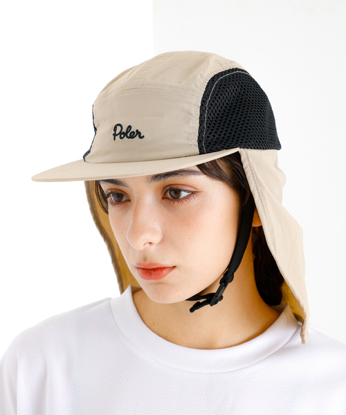 POLeR（ポーラー）の「【POLeR/ポーラー】SUNGUARD SURFCAP/サンガード付キャップ（キャップ・メンズ・ライトベージュ/ブラック・フリー）」の10枚目の写真