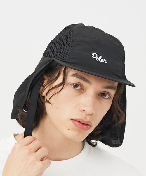 POLeR（ポーラー）の「【POLeR/ポーラー】SUNGUARD SURFCAP/サンガード付キャップ（キャップ・メンズ・ライトベージュ/ブラック・フリー）」の3枚目の写真