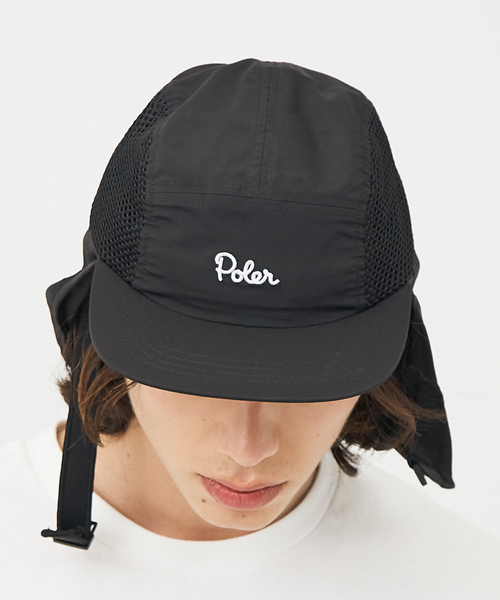 POLeR（ポーラー）の「【POLeR/ポーラー】SUNGUARD SURFCAP/サンガード付キャップ（キャップ・メンズ・ライトベージュ/ブラック・フリー）」の4枚目の写真