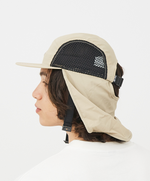 POLeR（ポーラー）の「【POLeR/ポーラー】SUNGUARD SURFCAP/サンガード付キャップ（キャップ・メンズ・ライトベージュ/ブラック・フリー）」の6枚目の写真