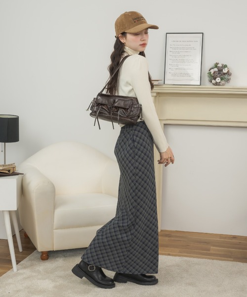 Birthday room（バースデイルーム）の「ポケットリボンハンドバッグ/pocket ribbon handbag（ハンドバッグ・レディース・ブラウン/レッド・FREE）」の22枚目の写真