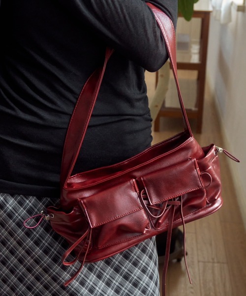 Birthday room（バースデイルーム）の「ポケットリボンハンドバッグ/pocket ribbon handbag（ハンドバッグ・レディース・ブラウン/レッド・FREE）」の16枚目の写真