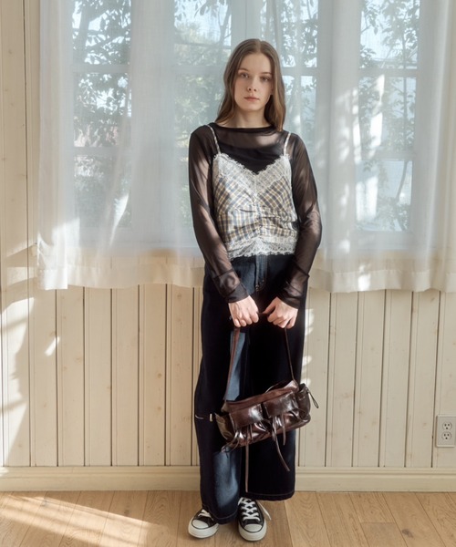 Birthday room（バースデイルーム）の「ポケットリボンハンドバッグ/pocket ribbon handbag（ハンドバッグ・レディース・ブラウン/レッド・FREE）」の7枚目の写真