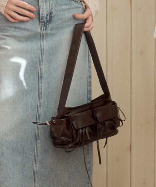 Birthday room（バースデイルーム）の「ポケットリボンハンドバッグ/pocket ribbon handbag（ハンドバッグ・レディース・ブラウン/レッド・FREE）」の9枚目の写真