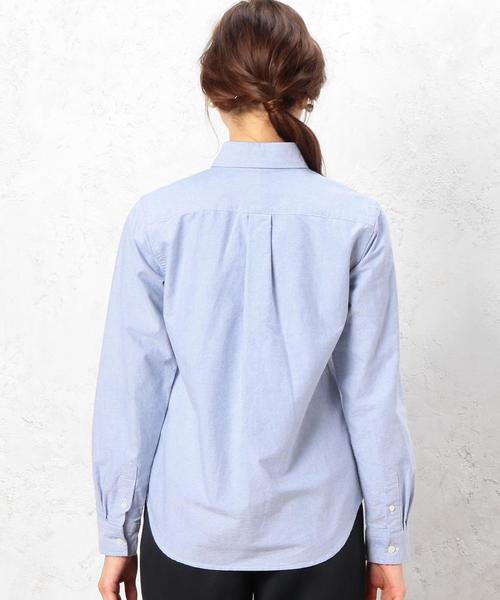 green label relaxing（グリーンレーベルリラクシング）の「La Porte C OX シャツ◆（シャツ/ブラウス・レディース・ホワイト/ライトブルー・MEDIUM/SMALL）」の3枚目の写真