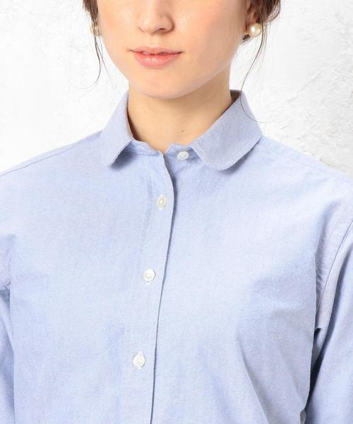 green label relaxing（グリーンレーベルリラクシング）の「La Porte C OX シャツ◆（シャツ/ブラウス・レディース・ホワイト/ライトブルー・MEDIUM/SMALL）」の7枚目の写真