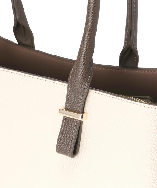 NATURAL BEAUTY BASIC（ナチュラルビューティーベーシック）の「◇トラペーズクラッシートートバッグ（トートバッグ・レディース・ブラック/ホワイト系その他・ﾌﾘ-）」の8枚目の写真