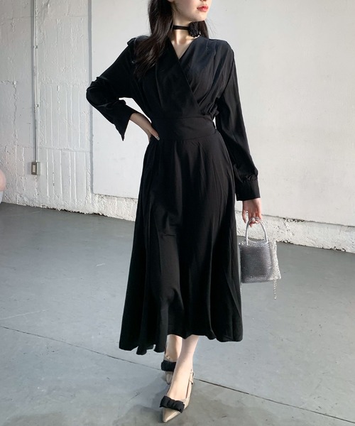 セール】ウエストマークカシュクール ロングドレス ワンピース