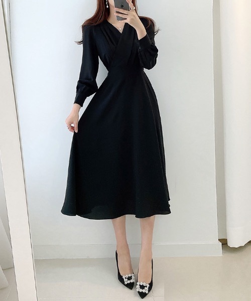 セール】ウエストマークカシュクール ロングドレス ワンピース