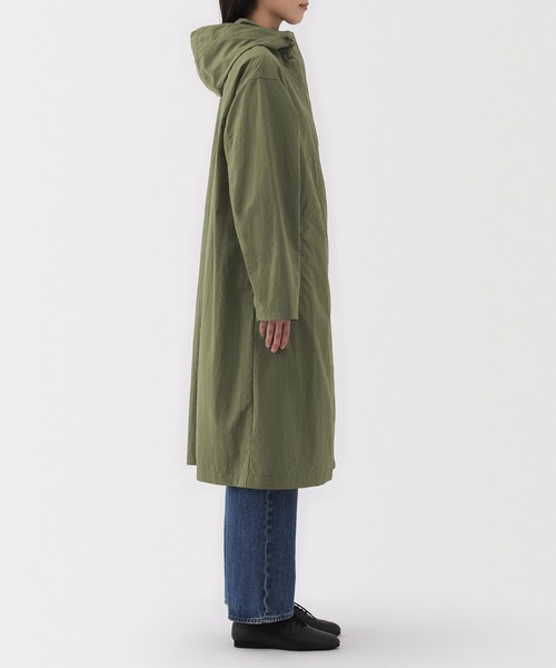 オリーブグリーン フード付きウインドコート オリーブグリーン フード付きダウンジャケットジャンパー 防寒着