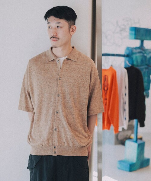 トップス crepuscule Linen Short Sleeve Shirt セール】crepuscule / Linen Short Sleeve Shirt（シャツ
