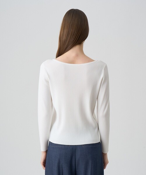 ANAYI(アナイ)の「レーヨンナイロンリブ プルオーバー(ニット/セーター・レディース・ミント/ホワイト/ブラック・38/36)」の5枚目の写真