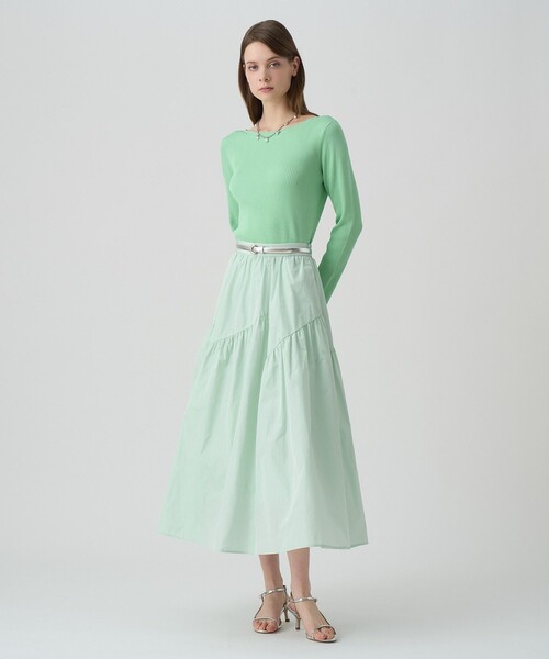 ANAYI(アナイ)の「レーヨンナイロンリブ プルオーバー(ニット/セーター・レディース・ミント/ホワイト/ブラック・38/36)」の8枚目の写真