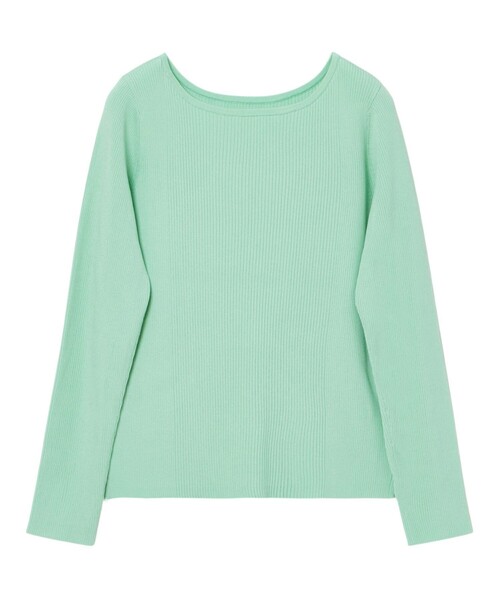 ANAYI(アナイ)の「レーヨンナイロンリブ プルオーバー(ニット/セーター・レディース・ミント/ホワイト/ブラック・38/36)」の14枚目の写真