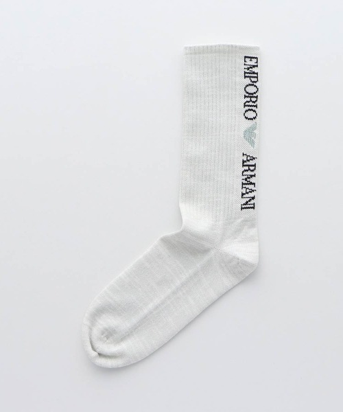 EMPORIO ARMANI(エンポリオアルマーニ)の「EMPORIO ARMANI レディース スポーティ クルーソックス 03440103(ソックス/靴下・レディース・ブラック/ライトグレー/サックスブルー/オフホワイト・23-25cm)」の5枚目の写真
