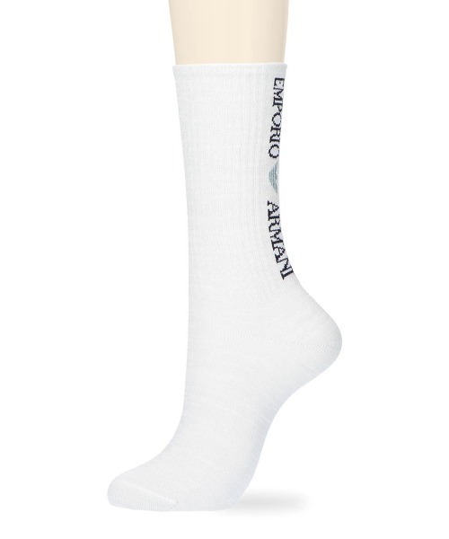 EMPORIO ARMANI(エンポリオアルマーニ)の「EMPORIO ARMANI レディース スポーティ クルーソックス 03440103(ソックス/靴下・レディース・ブラック/ライトグレー/サックスブルー/オフホワイト・23-25cm)」の8枚目の写真