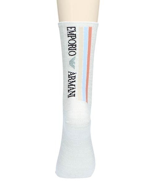 EMPORIO ARMANI(エンポリオアルマーニ)の「EMPORIO ARMANI レディース スポーティ クルーソックス 03440103(ソックス/靴下・レディース・ブラック/ライトグレー/サックスブルー/オフホワイト・23-25cm)」の9枚目の写真