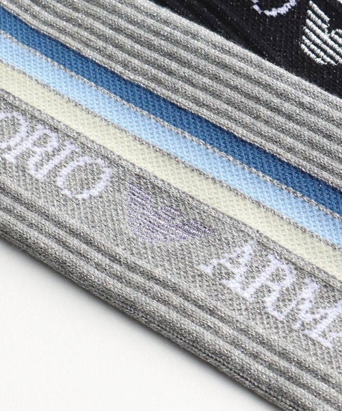 EMPORIO ARMANI(エンポリオアルマーニ)の「EMPORIO ARMANI レディース スポーティ クルーソックス 03440103(ソックス/靴下・レディース・ブラック/ライトグレー/サックスブルー/オフホワイト・23-25cm)」の12枚目の写真