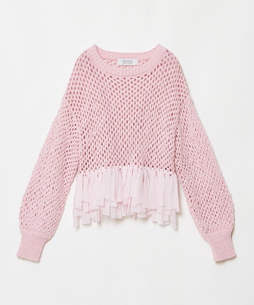ニット セーター 「LOULOU WILLOUGHBY」シフォンパピエメッシュプルオーバー レディース LOULOU WILLOUGHBY ニット セーター 「LOULOU WILLOUGHBY