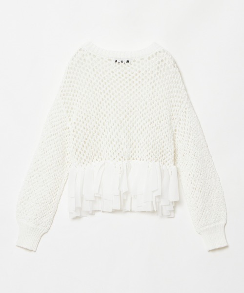 【LOULOU WILLOUGHBY】シフォンパピエメッシュプルオーバー LOULOU WILLOUGHBY】シフォンパピエメッシュプルオーバー