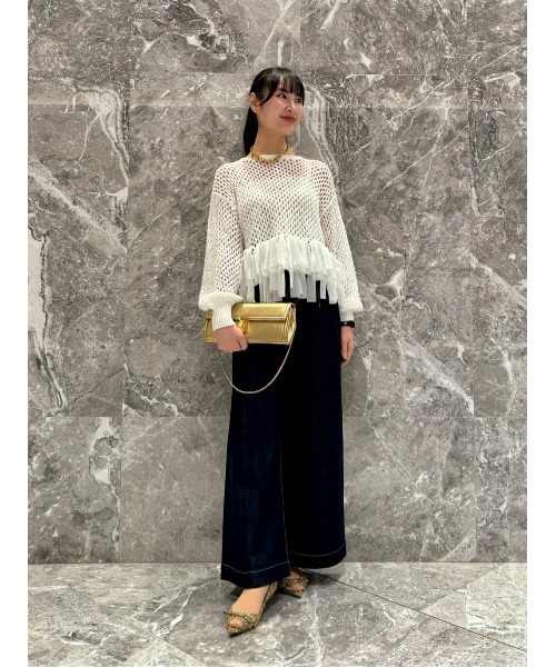 【LOULOU WILLOUGHBY】シフォンパピエメッシュプルオーバー LOULOU WILLOUGHBY】シフォンパピエメッシュプルオーバー