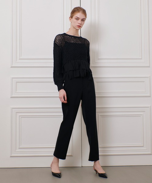 【LOULOU WILLOUGHBY】シフォンパピエメッシュプルオーバー LOULOU WILLOUGHBY】シアーレーシーパフプルオーバー