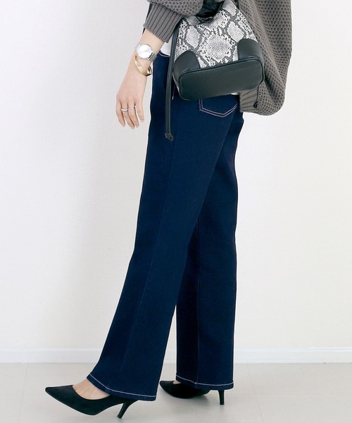 Aletta vita（アレッタビータ）の「ボーテストレッチデニムパンツ（デニムパンツ・レディース・ワンウォッシュ/ブルー・M/L）」の5枚目の写真