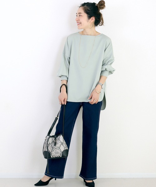 Aletta vita（アレッタビータ）の「ボーテストレッチデニムパンツ（デニムパンツ・レディース・ワンウォッシュ/ブルー・M/L）」の11枚目の写真