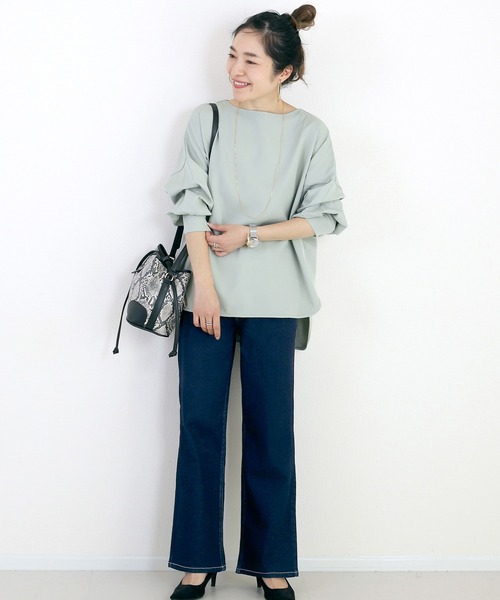 Aletta vita（アレッタビータ）の「ボーテストレッチデニムパンツ（デニムパンツ・レディース・ワンウォッシュ/ブルー・M/L）」の16枚目の写真