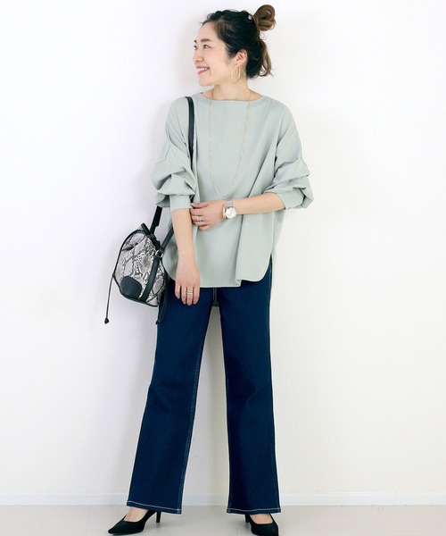 Aletta vita（アレッタビータ）の「ボーテストレッチデニムパンツ（デニムパンツ・レディース・ワンウォッシュ/ブルー・M/L）」の17枚目の写真