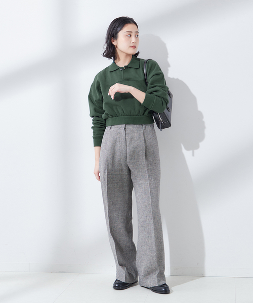 INSCRIRE(アンスクリア)の「【INSCRIRE /アンスクリア】Vintage Sweat Short Pull Over:スウェット(スウェット・レディース・ネイビー/グリーン/チャコールグレー・MEDIUM)」の21枚目の写真