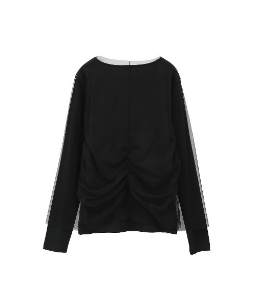 MANOF（マノフ）の「TULLE DOCKING CUT TOPS（その他トップス