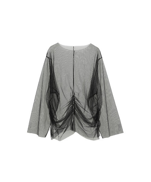 MANOF(マノフ)の「TULLE DOCKING CUT TOPS(その他トップス・レディース・ブルー/ブラック/ピンク・FREE)」の15枚目の写真