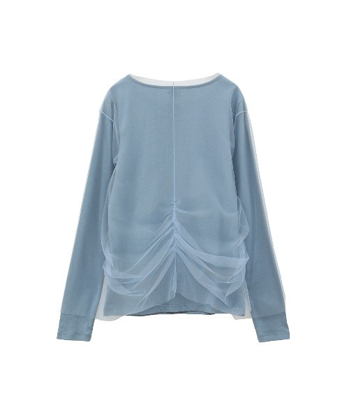 MANOF(マノフ)の「TULLE DOCKING CUT TOPS(その他トップス・レディース・ブルー/ブラック/ピンク・FREE)」の18枚目の写真