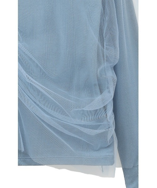 MANOF(マノフ)の「TULLE DOCKING CUT TOPS(その他トップス・レディース・ブルー/ブラック/ピンク・FREE)」の10枚目の写真