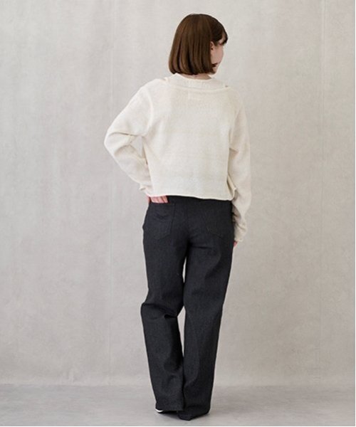 petit main LIEN（プティマインリアン）の「【親子リンク】ストレッチワイドパンツ（その他パンツ・レディース・チャコール/ブルー/アイボリー・M/S）」の7枚目の写真