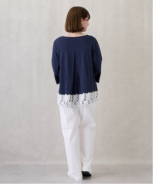 petit main LIEN（プティマインリアン）の「【親子リンク】ストレッチワイドパンツ（その他パンツ・レディース・チャコール/ブルー/アイボリー・M/S）」の8枚目の写真