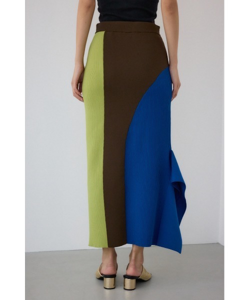 PLUS(プラス)の「【PLUS】マルチコンビアシメニットタイトスカート(スカート・レディース・ブラック系その他/グリーン系その他2・SMALL/MEDIUM)」の6枚目の写真